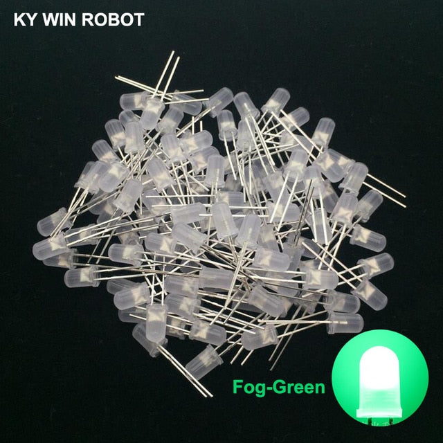 100pcs 5mm LED Diode 5 mm Assorted Kit White Green Red Blue Yellow Orange Pink Purple Warm white DIY Light Emitting Diode