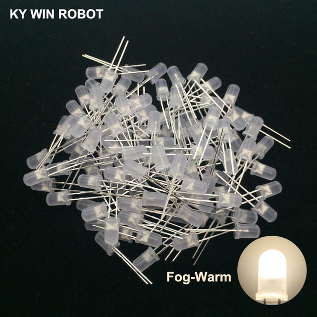 100pcs 5mm LED Diode 5 mm Assorted Kit White Green Red Blue Yellow Orange Pink Purple Warm white DIY Light Emitting Diode