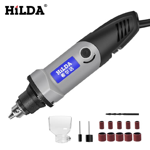 HILDA Electric Drill Dremel Grinder Engraver Pen Grinder Mini Drill Electric Rotary Tool Grinding Machine Dremel Accessories