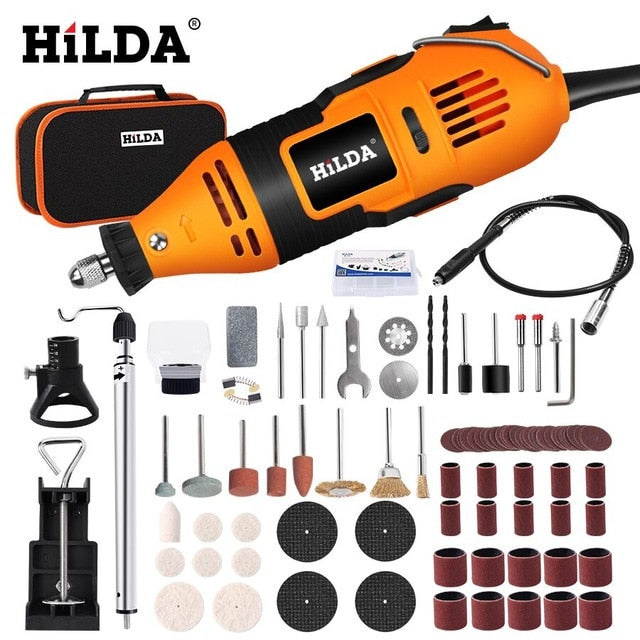 HILDA Electric Drill Dremel Grinder Engraver Pen Grinder Mini Drill Electric Rotary Tool Grinding Machine Dremel Accessories