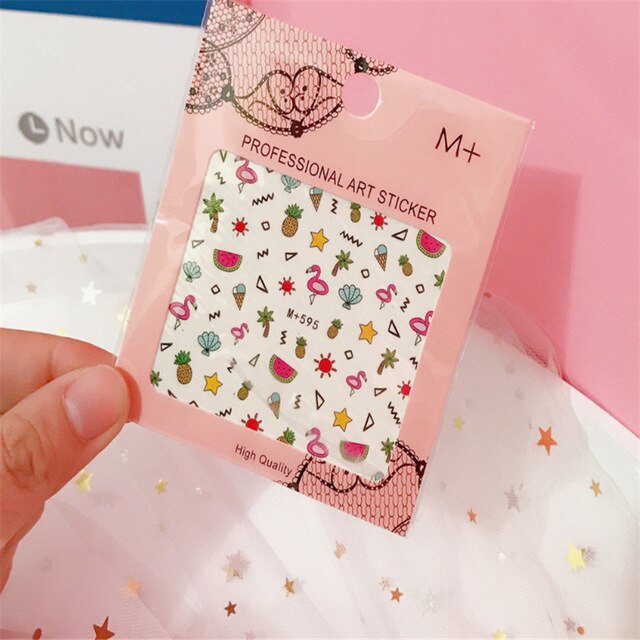 1sheet Unicorn Nail Art Stickers Temporary Stickers Unicornio Art Sticker Unicorn Party DIY Party Supplies Wedding Decoration-S