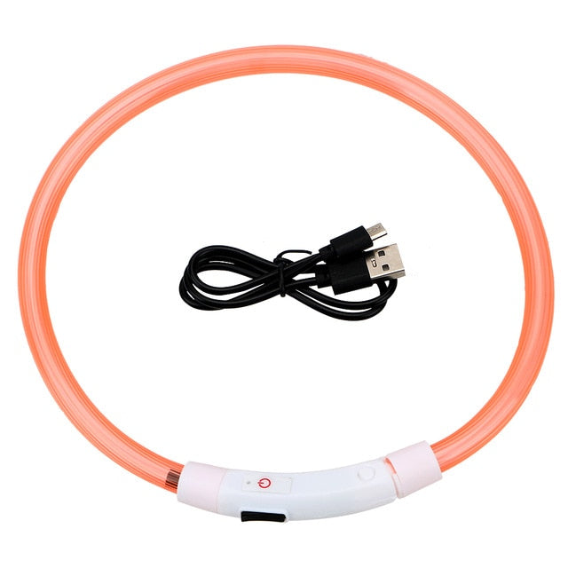 Led Usb Dog Collar Pet Dog Collar Night Dog Collars Glowing Luminous Rechargeable LED Night Safety Flashing Glow