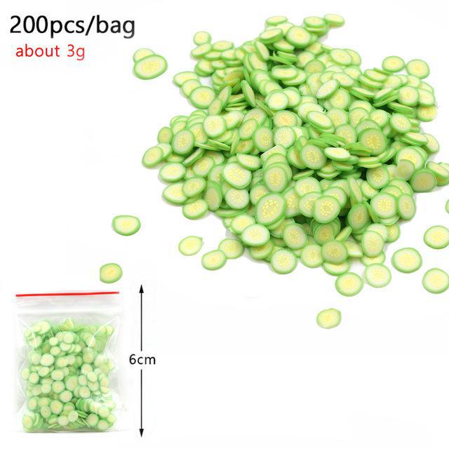 Slimes Addition Soft Fruit Slices For Slime Fluffy Lizun DIY Nail Mobile Supplies Slime Charm Accessories Kits For Children