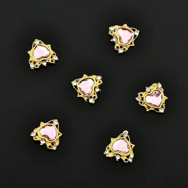 10psc/lot ab crystal glass 3D nail art ornaments 10-14mm rhinestone for nail art gem holographic effect charm DIY Nail Supplies