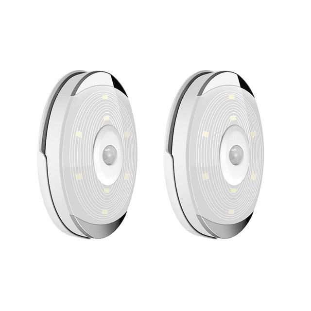 LED Light Pir Motion Sensor Night Lamp Warm White Under Cabinet Closet Wardrobe Bedroom Kitchen Stairs Lighting LED Puck Lights