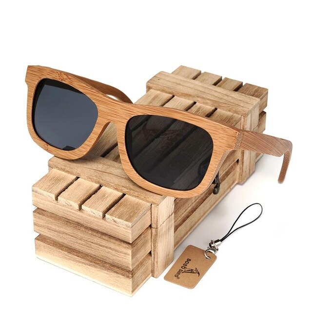 Fast Ship from USA BOBO BIRD Bamboo Sunglasses Women Polarized Wood Sun Glasses Men Eyewears Dropship lunette de soleil femme