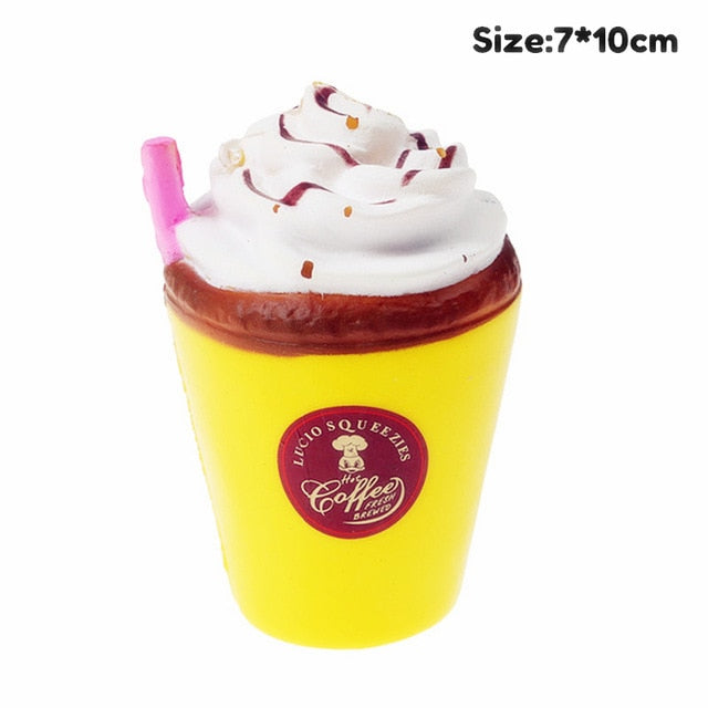 Antistress Squishy Hamburger Milkshake Squishe Donut Popcorn Toys Stress Relief Anti-Stress Practical Jokes Surprise Squshy Gift