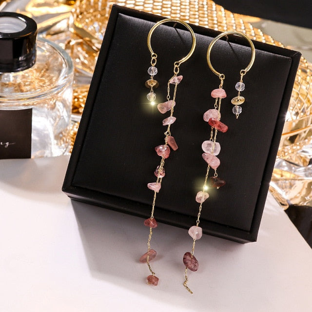 Tassel Earrings NEW luxury drop jewelry earrings Fashion collocation acrylic big earrings for women 2019 statement