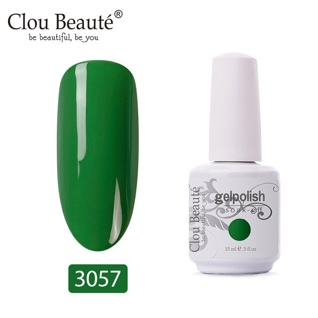 Clou Beaute 64 Colors Gel Nail Polish White Gel UV Nail Matte Base Top Gel Polish Soak Off UV Varnish Gel Paint 15ml Nail Art