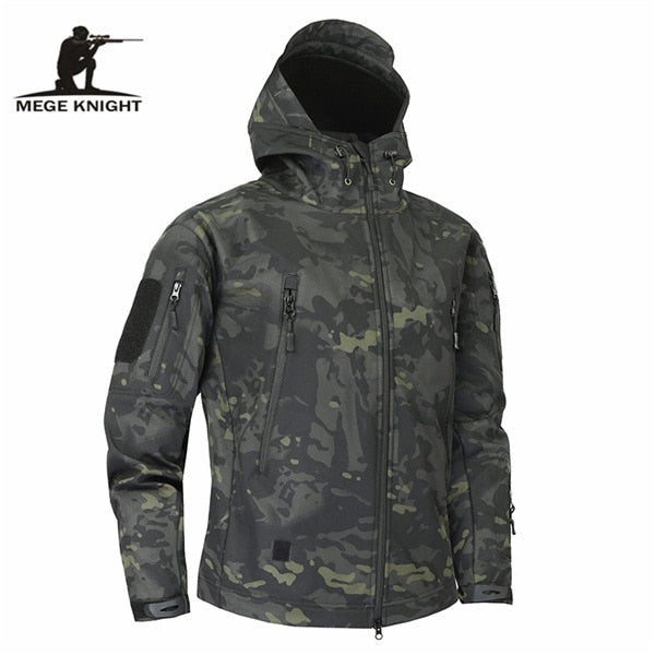Mege Brand Clothing Autumn Men's Military Camouflage Fleece Jacket Army Tactical Clothing Multicam Male Camouflage Windbreakers