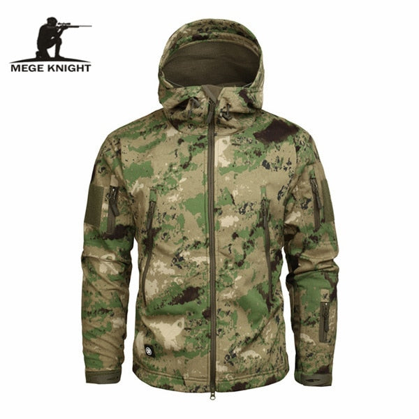 Mege Brand Clothing Autumn Men's Military Camouflage Fleece Jacket Army Tactical Clothing Multicam Male Camouflage Windbreakers