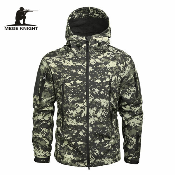 Mege Brand Clothing Autumn Men's Military Camouflage Fleece Jacket Army Tactical Clothing Multicam Male Camouflage Windbreakers