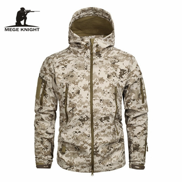 Mege Brand Clothing Autumn Men's Military Camouflage Fleece Jacket Army Tactical Clothing Multicam Male Camouflage Windbreakers