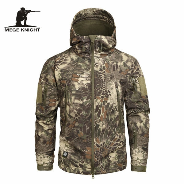 Mege Brand Clothing Autumn Men's Military Camouflage Fleece Jacket Army Tactical Clothing Multicam Male Camouflage Windbreakers