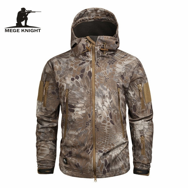 Mege Brand Clothing Autumn Men's Military Camouflage Fleece Jacket Army Tactical Clothing Multicam Male Camouflage Windbreakers