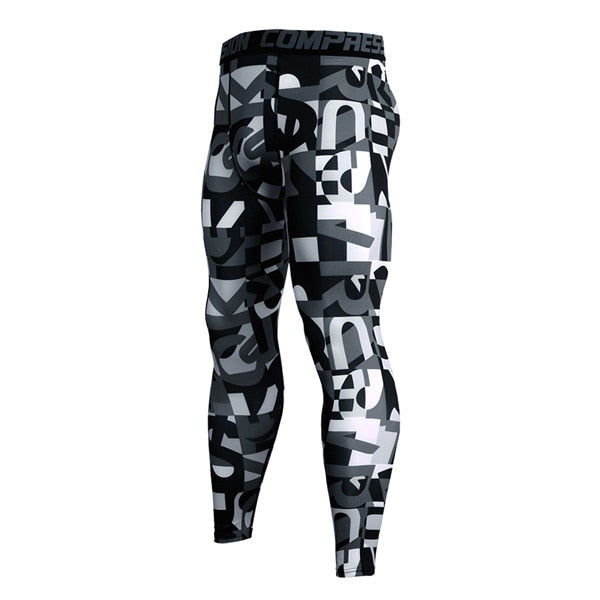 Mens Gym Compression Leggings Sport Training Pants Men Running Tights Trousers Men Sportswear Dry Fit Jogging Pants