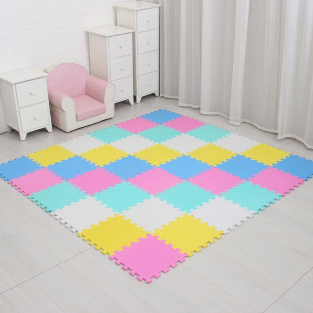 MQIAOHAM Baby EVA Foam Play Puzzle Mat 18pcs/lot Black and White Interlocking Exercise Tiles Floor Carpet And Rug for Kids Pad