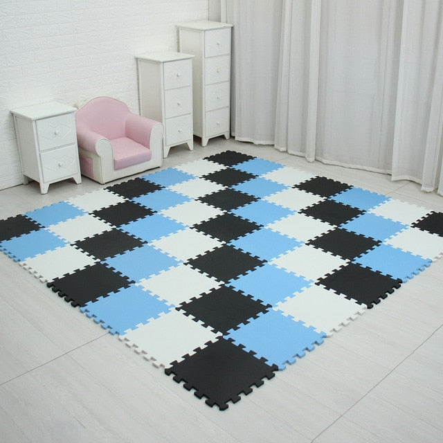 MQIAOHAM Baby EVA Foam Play Puzzle Mat 18pcs/lot Black and White Interlocking Exercise Tiles Floor Carpet And Rug for Kids Pad