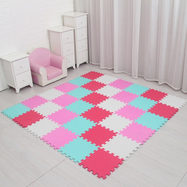 MQIAOHAM Baby EVA Foam Play Puzzle Mat 18pcs/lot Black and White Interlocking Exercise Tiles Floor Carpet And Rug for Kids Pad