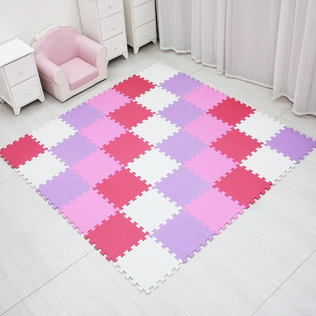 MQIAOHAM Baby EVA Foam Play Puzzle Mat 18pcs/lot Black and White Interlocking Exercise Tiles Floor Carpet And Rug for Kids Pad