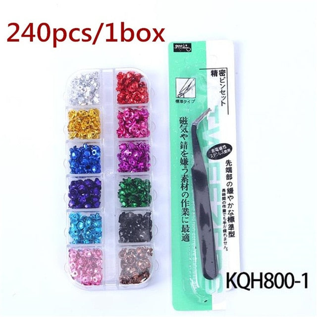 120/240Pcs Rose 3D Flower Nail Art Supplies Acrylic Flowers for Nails Accessoires Nails Decorations Manicure with Nail Tweezers