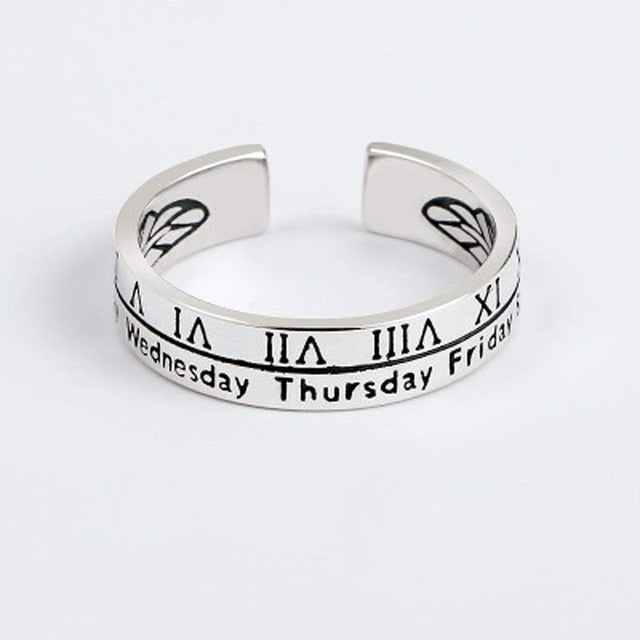 High Quality Fashion 925 Sterling Silver Geometric Layer Smile Face Adjustable Rings For Women Wholesale Jewelry