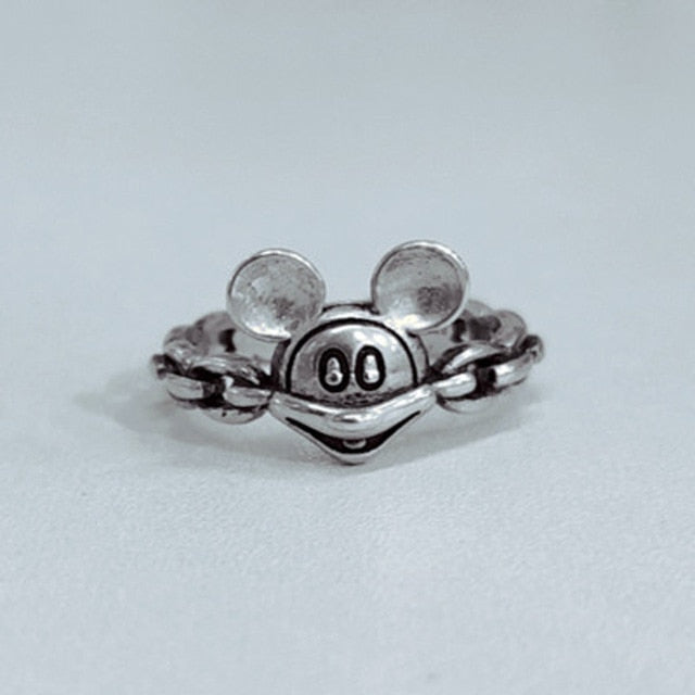 High Quality Fashion 925 Sterling Silver Geometric Layer Smile Face Adjustable Rings For Women Wholesale Jewelry