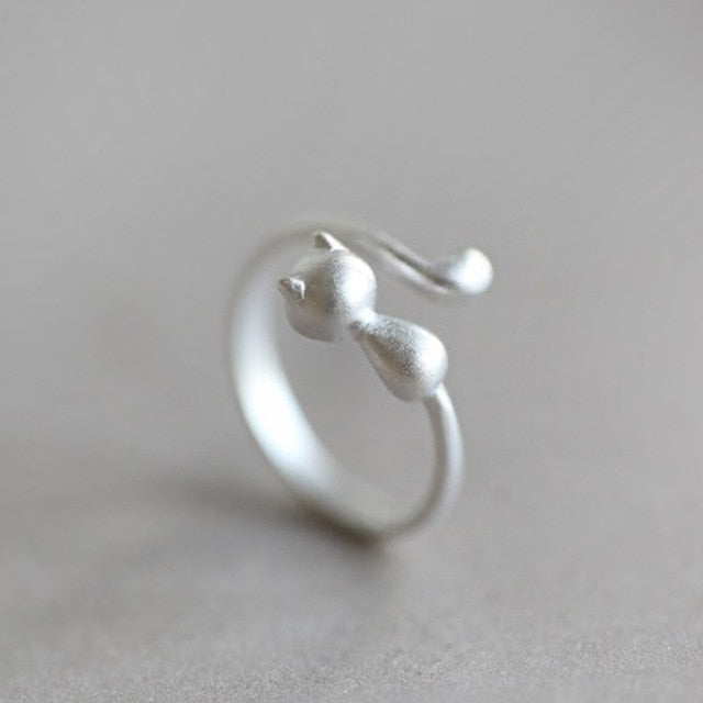 High Quality Fashion 925 Sterling Silver Geometric Layer Smile Face Adjustable Rings For Women Wholesale Jewelry