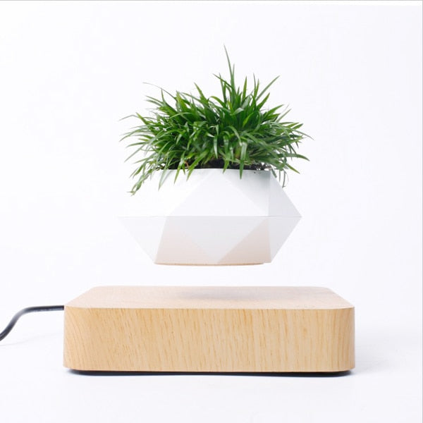Levitating Air Bonsai Pot Rotation Flower Pot Planters Magnetic Suspension Floating Pot Potted Plant Home Desk Decor