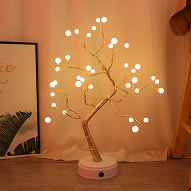 LED Night Light Mini Christmas Tree Copper Wire Garland Lamp For Home Kids Bedroom Decor Fairy Lights Luminary Holiday lighting