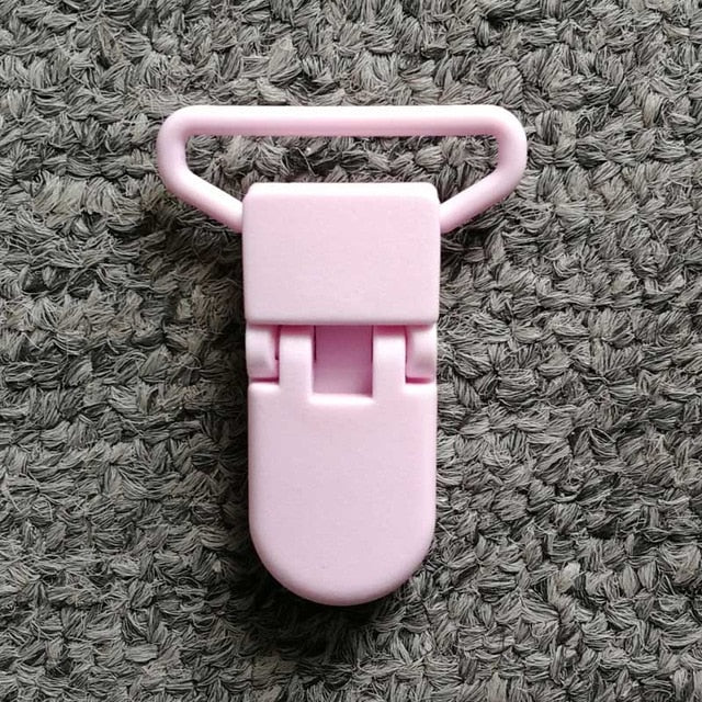 5pcs 25mm Plastic Baby Pacifier Chain Transparent Pacifier Clips Soother Holder For Baby Pacifier Nipples Holder Round Clamp