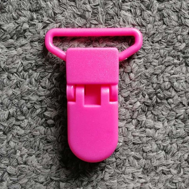 5pcs 25mm Plastic Baby Pacifier Chain Transparent Pacifier Clips Soother Holder For Baby Pacifier Nipples Holder Round Clamp