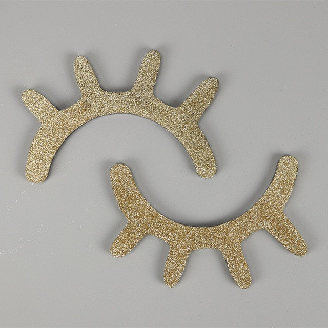 1 Pair Nordic Style Cute Wooden 3D Eyelash Wall Sticker Decor Children Kids Baby Room Background Wall Sticker Home Decoration