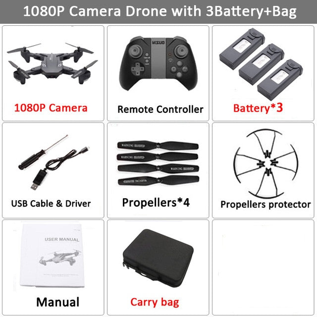 Visuo XS816 RC Drone with 50 Times Zoom WiFi FPV 4K Dual Camera Optical Flow Quadcopter Foldable Selfie Dron VS SG106 M70