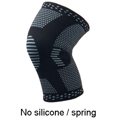 1 pcs Knee Patella Protector Brace Silicone Spring Knee Pad Basketball Running Compression Knee Sleeve Support Sports Kneepads