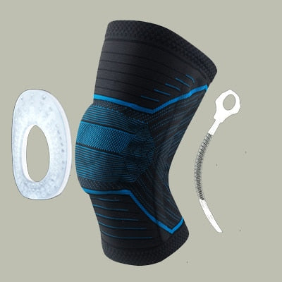 1 pcs Knee Patella Protector Brace Silicone Spring Knee Pad Basketball Running Compression Knee Sleeve Support Sports Kneepads