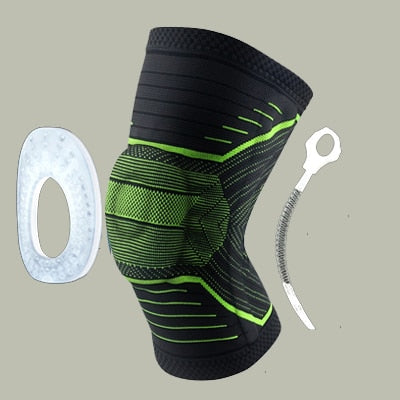 1 pcs Knee Patella Protector Brace Silicone Spring Knee Pad Basketball Running Compression Knee Sleeve Support Sports Kneepads