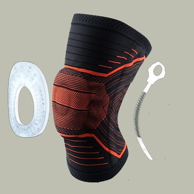 1 pcs Knee Patella Protector Brace Silicone Spring Knee Pad Basketball Running Compression Knee Sleeve Support Sports Kneepads