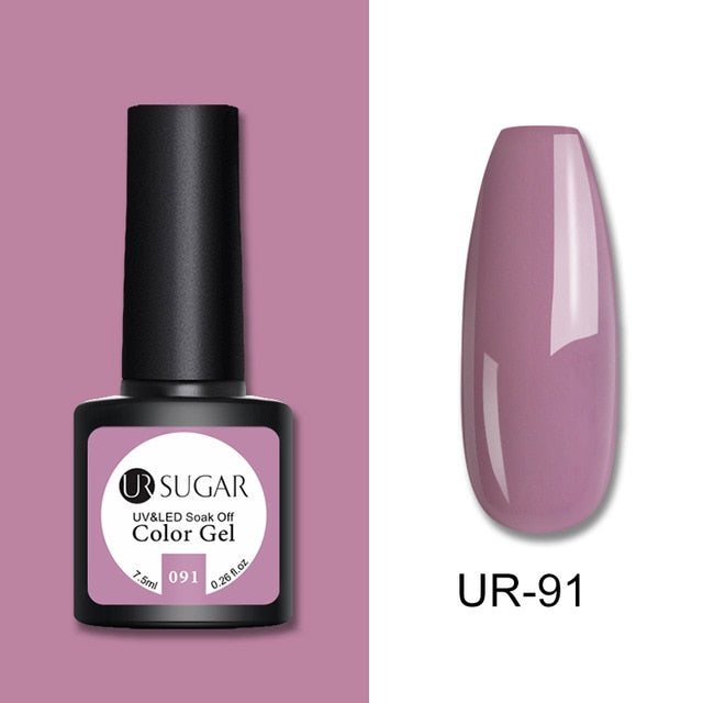 UR SUGAR 7.5ml Glitter UV Gel Nail Polish Glitter Sequins Soak Off UV Gel Varnish Colorful Nail Gel Polish DIY Nail Art Polish