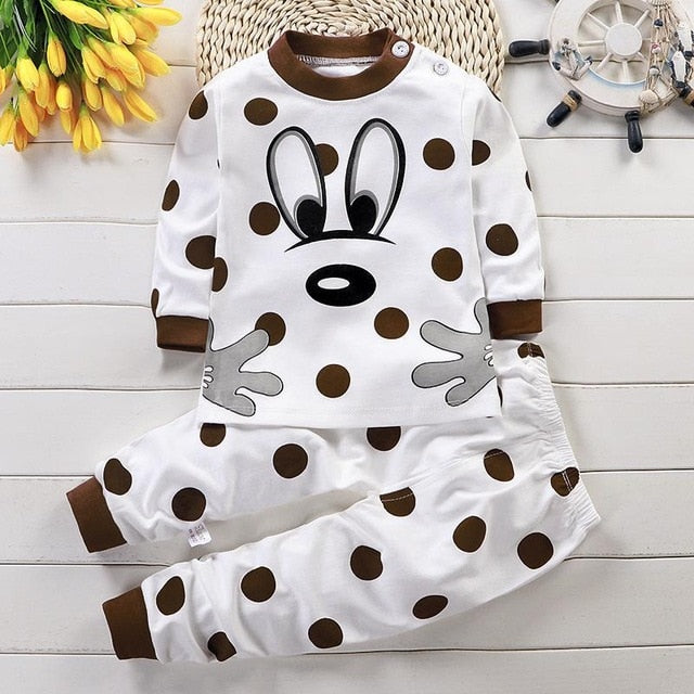 Children Pajamas Baby Clothing Set Kids Unicorn Cartoon Sleepwear Autumn Cotton Nightwear Boys Girls Animal Pyjamas Pijamas Set