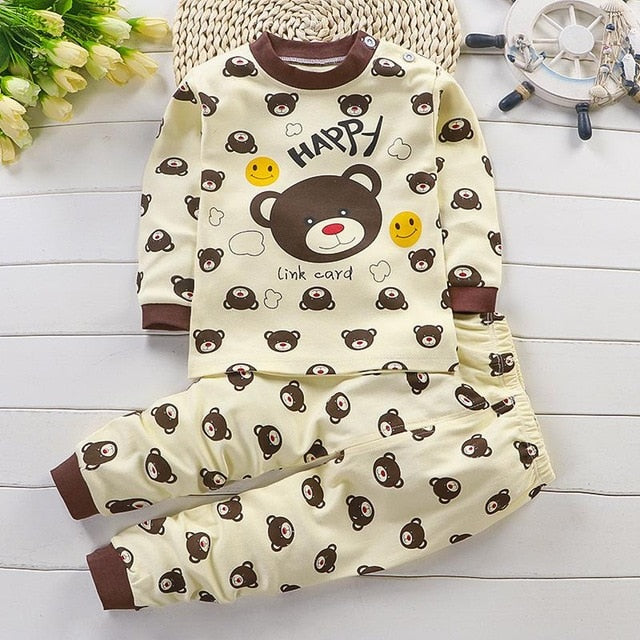 Children Pajamas Baby Clothing Set Kids Unicorn Cartoon Sleepwear Autumn Cotton Nightwear Boys Girls Animal Pyjamas Pijamas Set