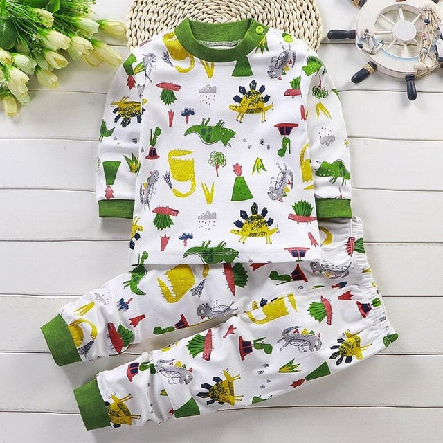 Children Pajamas Baby Clothing Set Kids Unicorn Cartoon Sleepwear Autumn Cotton Nightwear Boys Girls Animal Pyjamas Pijamas Set