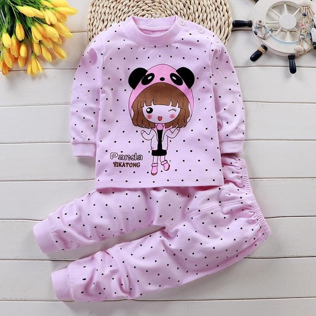 Children Pajamas Baby Clothing Set Kids Unicorn Cartoon Sleepwear Autumn Cotton Nightwear Boys Girls Animal Pyjamas Pijamas Set