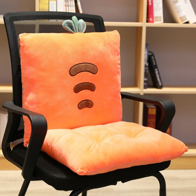 35*35*55cm Summer Nap cushion Cervical Noon Nap cushion Office school chair Cushion Carrot Strawberry Slow gift for friends