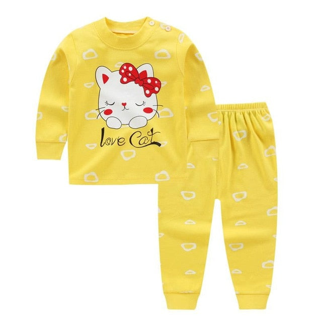 Children Pajamas Baby Clothing Set Kids Unicorn Cartoon Sleepwear Autumn Cotton Nightwear Boys Girls Animal Pyjamas Pijamas Set