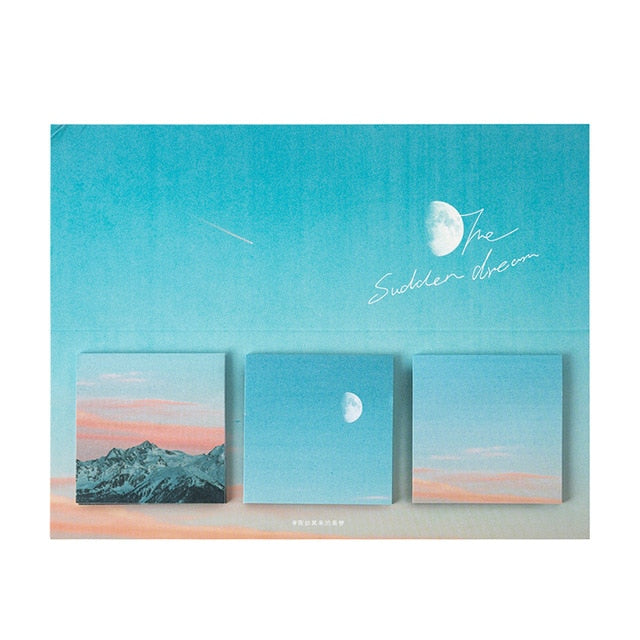 60 Sheets/pack Stars Moon Forest Theme Cute Memo Pad Stickers Decal Sticky Notes Scrapbooking Diy Kawaii Notepad Diary