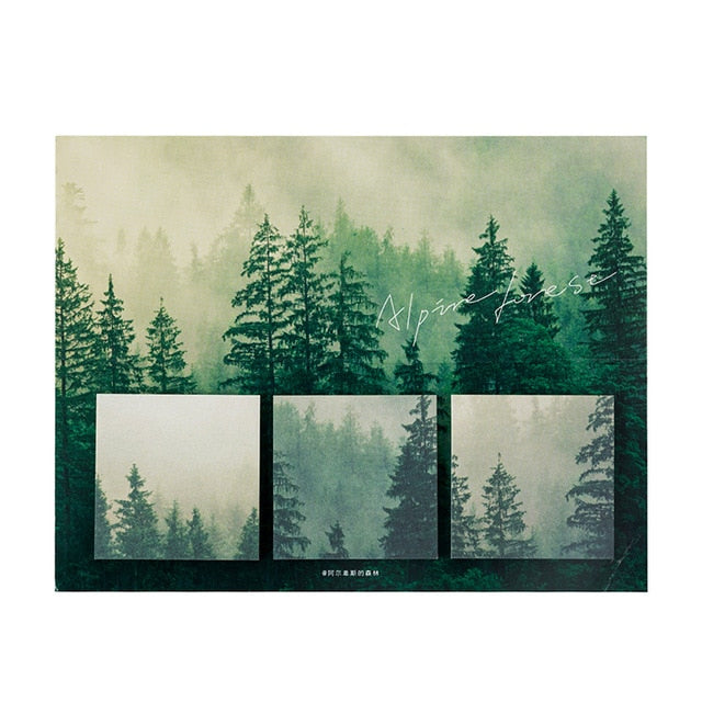 60 Sheets/pack Stars Moon Forest Theme Cute Memo Pad Stickers Decal Sticky Notes Scrapbooking Diy Kawaii Notepad Diary