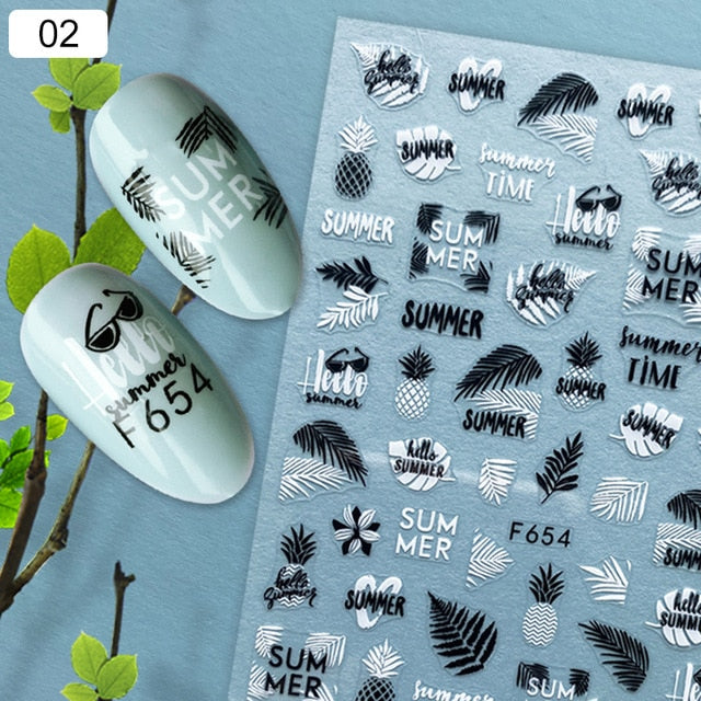 Gold 3D Nail Sticker Curve Stripe Lines Nails Stickers Gradient Adhesive Striping Tape Nail Foil Nail Art Stickers Decals Silver