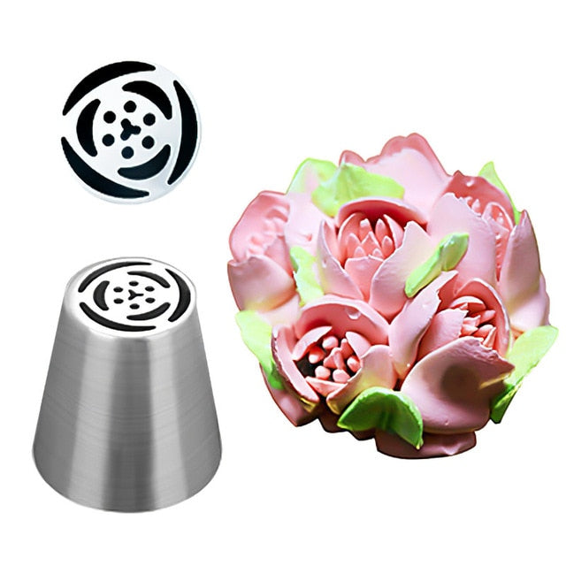 Russian Tulip Icing Piping Nozzles Stainless Steel Flower Cream Pastry Tips Nozzles Bag Cupcake Cake Decorating Tools