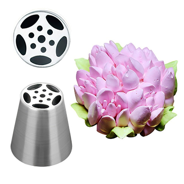 Russian Tulip Icing Piping Nozzles Stainless Steel Flower Cream Pastry Tips Nozzles Bag Cupcake Cake Decorating Tools
